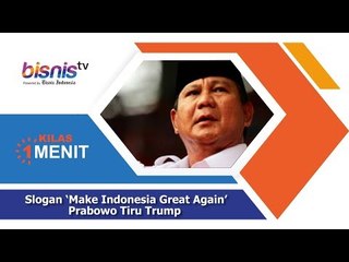 Slogan 'Make Indonesia Great Again', Prabowo Tiru Trump