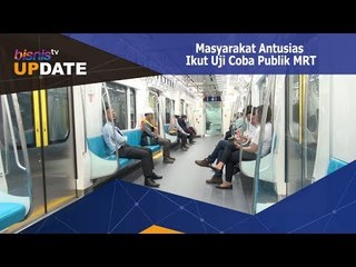 Masyarakat Antusias Ikut Uji Coba Publik MRT Jakarta