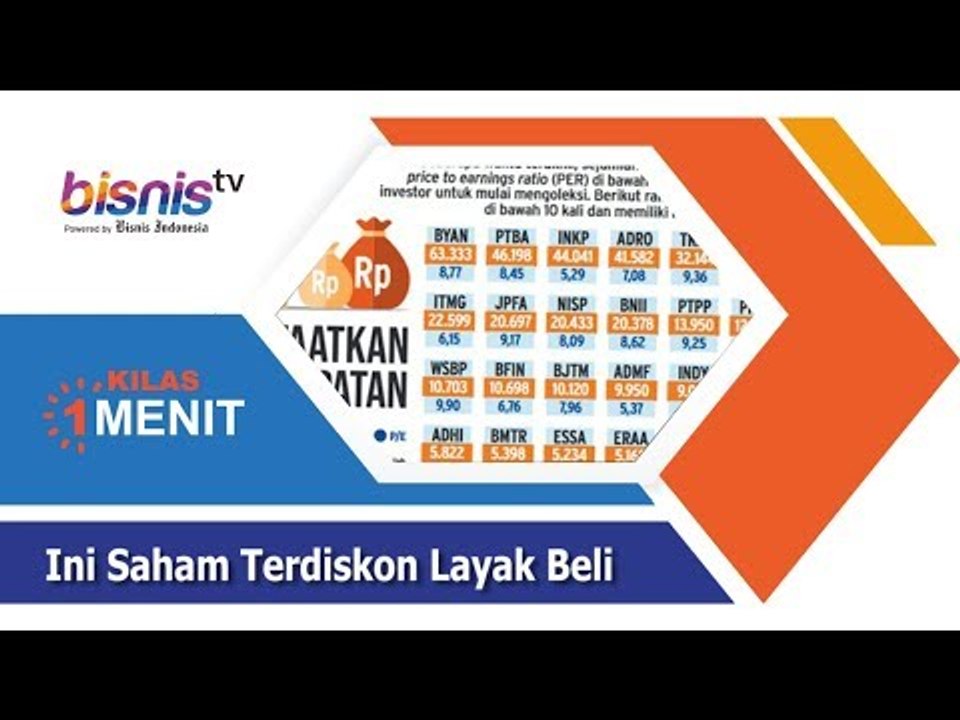 Ini Saham Terdiskon Layak Beli