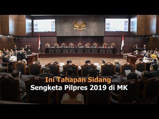 Ini Tahapan Sidang Sengketa Pilpres 2019 di MK