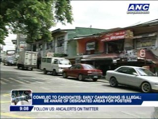 Comelec warns against early campaigning