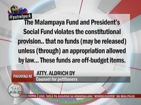 SC hears arguments on pork barrel