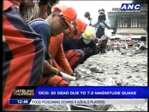 20 dead due to magnitude 7.2 quake
