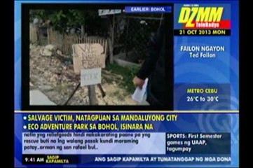 Sign in Bohol: 'We need food, water, medicine'