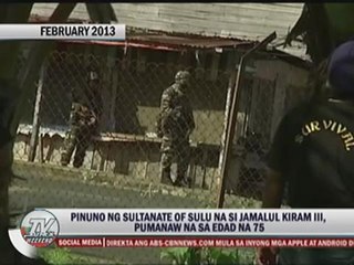 Sulu Sultan Kiram dies at 75