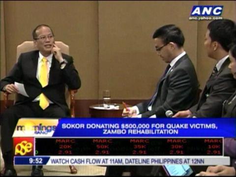 SoKor donates $500,000 for quake victims, Zambo rehab