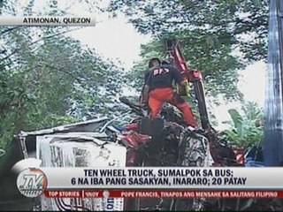 20 killed in 7-vehicle pile-up in Atimonan