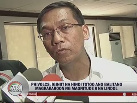 Phivolcs debunks 'magnitude 8' quake rumors