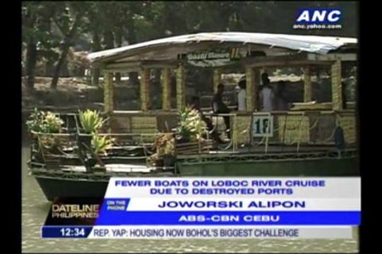 Fewer boats on Loboc River Cruise due to destroyed ports