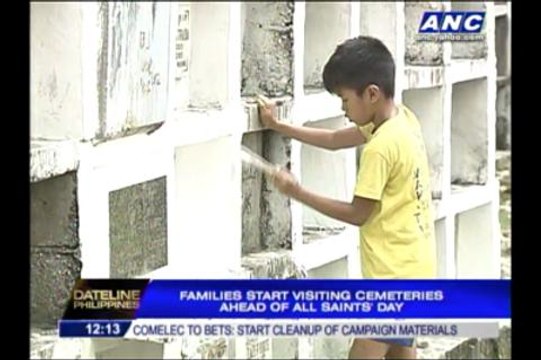 Pinoys start visiting cemeteries ahead of Undas