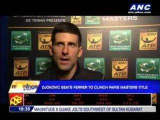 Djokovic beats Ferrer to clinch Paris Masters title