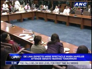 De Lima expects 'spectacle' in Napoles at Senate
