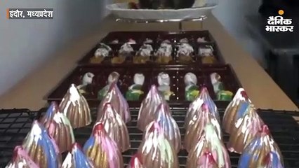 चॉकलेट गजाजन बने आकर्षण का केंद्र, 10 दिनों तक पूजन के बाद गर्म दूध में होगा विसर्जन