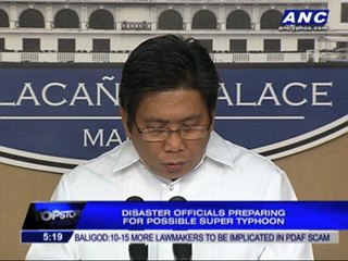 Disaster officials on alert for super typhoon