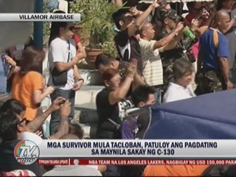 More survivors expected to fly to Manila