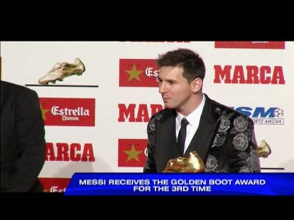 Messi receives Golden Boot