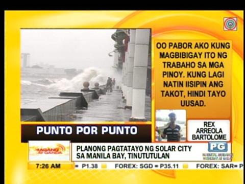 Punto por Punto: Solar City sa Manila Bay, tinututulan ng mga residente, NGO at environmentalists