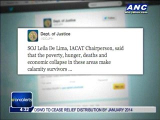DOJ- Typhoon victims vulnerable to human trafficking