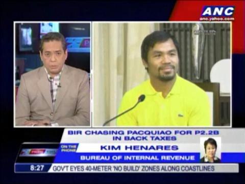 BIR: Only P1.1-M of Pacquiao's money being held