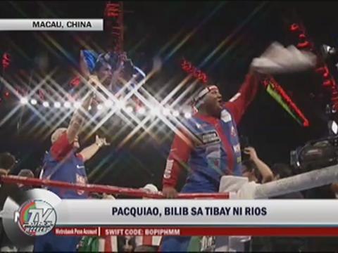 Rios admits he couldn't keep up with Pacquiao