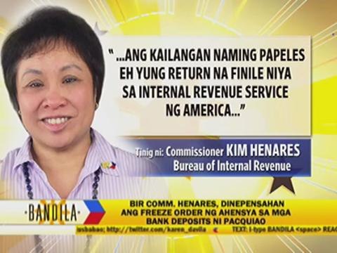 Why BIR issued warrant on Pacquiao's bank accounts