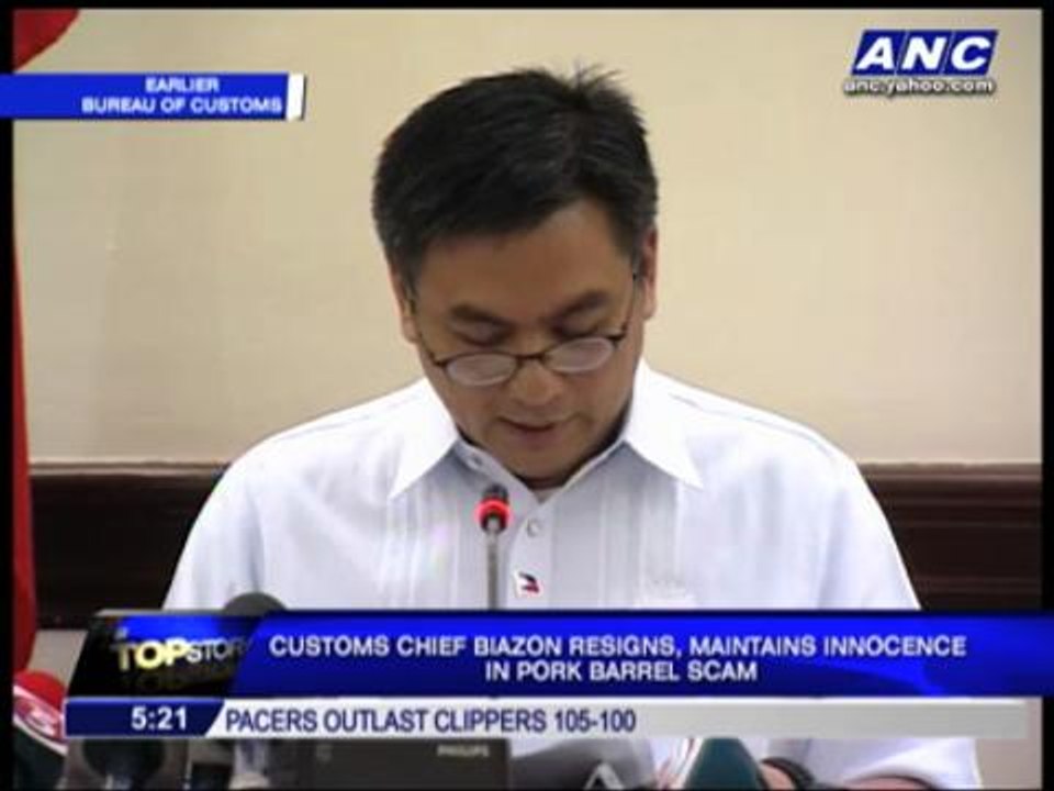 Biazon resigns, maintains innocence in PDAF scam