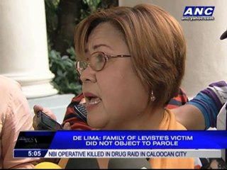 Family of Leviste's victim didn't object to parole - DOJ