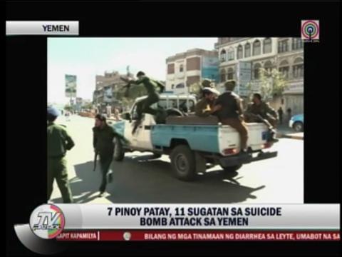 7 Pinoys killed in suicide bomb attack in Yemen