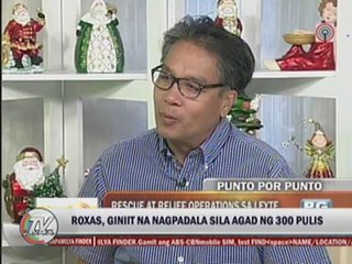 Download Video: Roxas denies politics in Tacloban relief operations