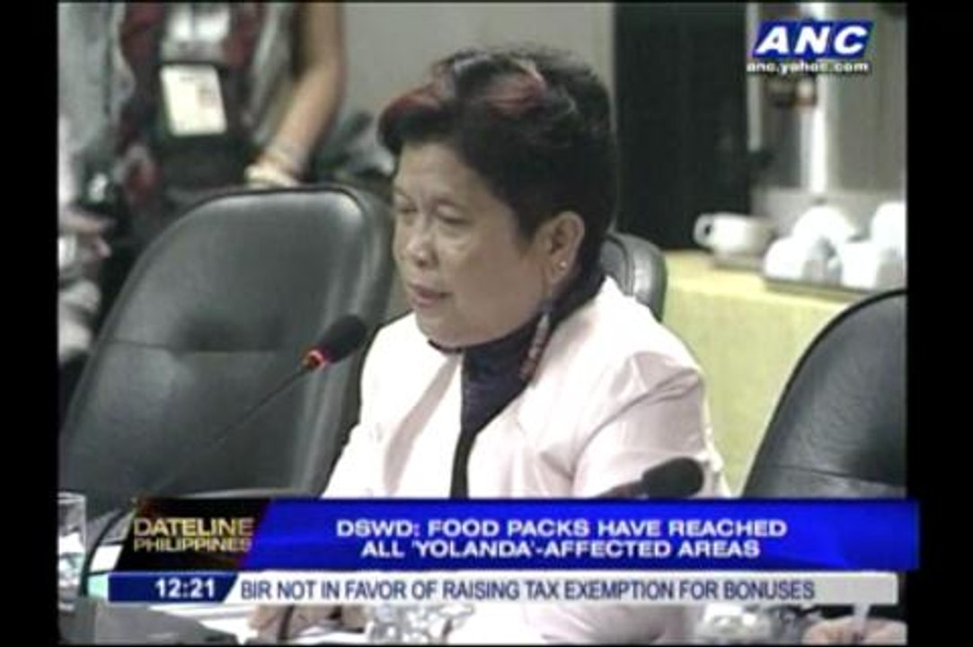 DSWD- Nearly 3-M food packs distributed to typhoon victims
