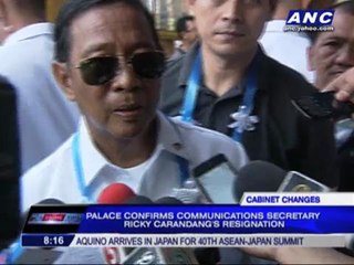 Ricky Carandang quits Palace post