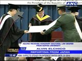 Aquino receives honorary doctoral law degree