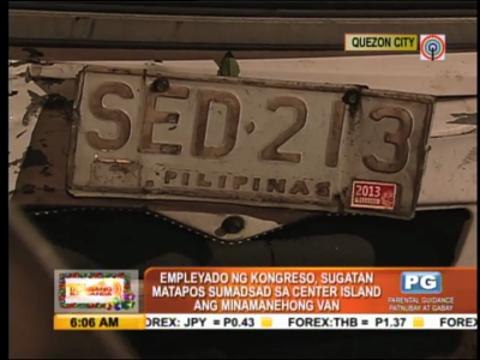 Drunk House employee crashes gov't vehicle