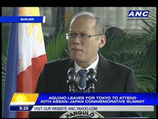 Sea row, disaster loan on PNoy agenda for Tokyo trip