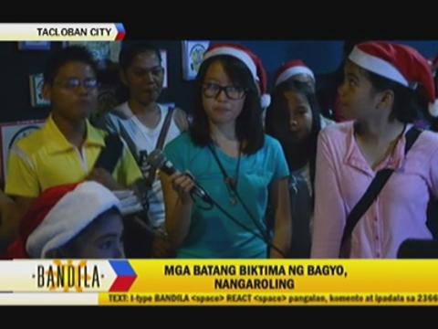 Tacloban children sing Christmas carols