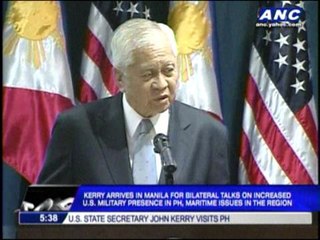 Kerry in PH for bilateral talks on increased US military presence