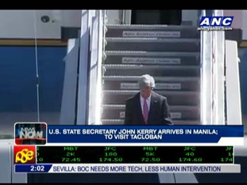 Kerry arrives in Manila