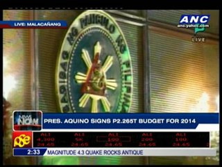 Aquino signs 2014 national budget