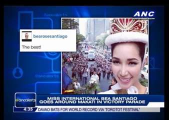 Bea Santiago goes around Makati in victory parade