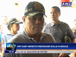 PNP chief inspects firecrackes stalls in Bocaue
