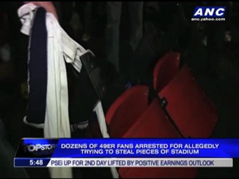 49er fans nabbed for stealing stadium seats