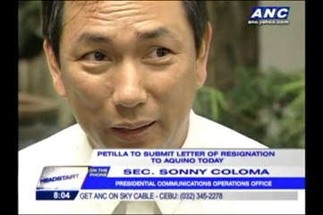 Energy chief should stay: Coloma