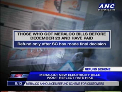 Meralco announces refund scheme for consumers