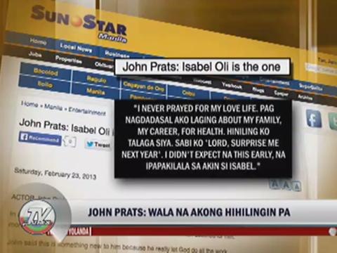 John Prats, Isabel Oli to tie knot soon?
