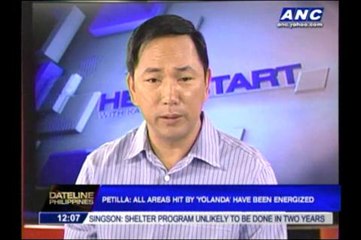 All Yolanda-hit areas have been energized - Petilla