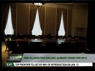 PSEi slumps for second day, already down for 2014