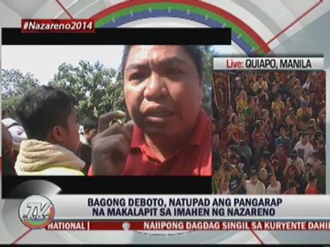 Nazarene 'first-timer' gets help from veteran devotees