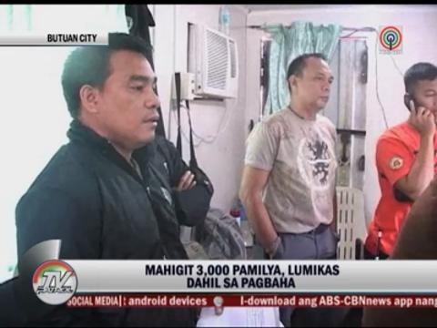 3,000 families evacuated as Agusan river overflows