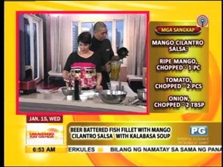 Recipe: Beer-battered fish fillet with mango cilantro salsa
