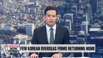 Only 10.4 Korean companies abroad return to S. Korea each year while 482 U.S. firms return home